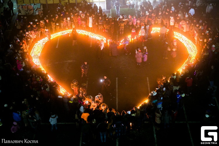 У Чернівцях на День св. Валентина закохані запалять серце зі 5000 свічок