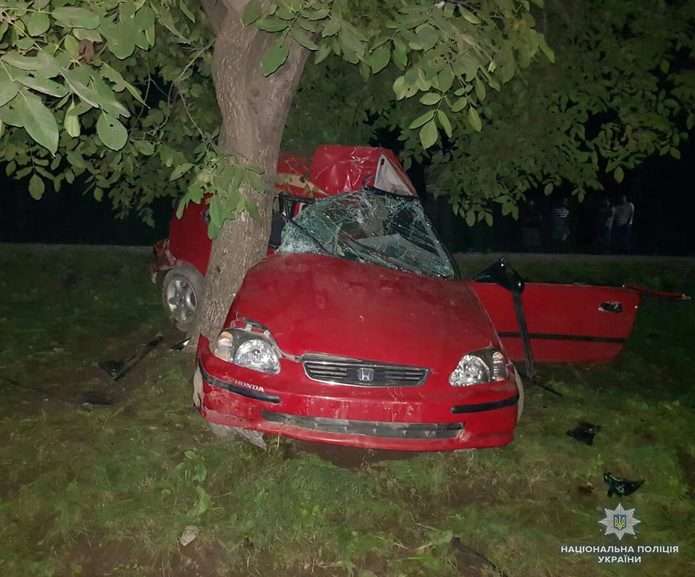 Смертельна ДТП на Буковині: "Honda" врізалася у дерево